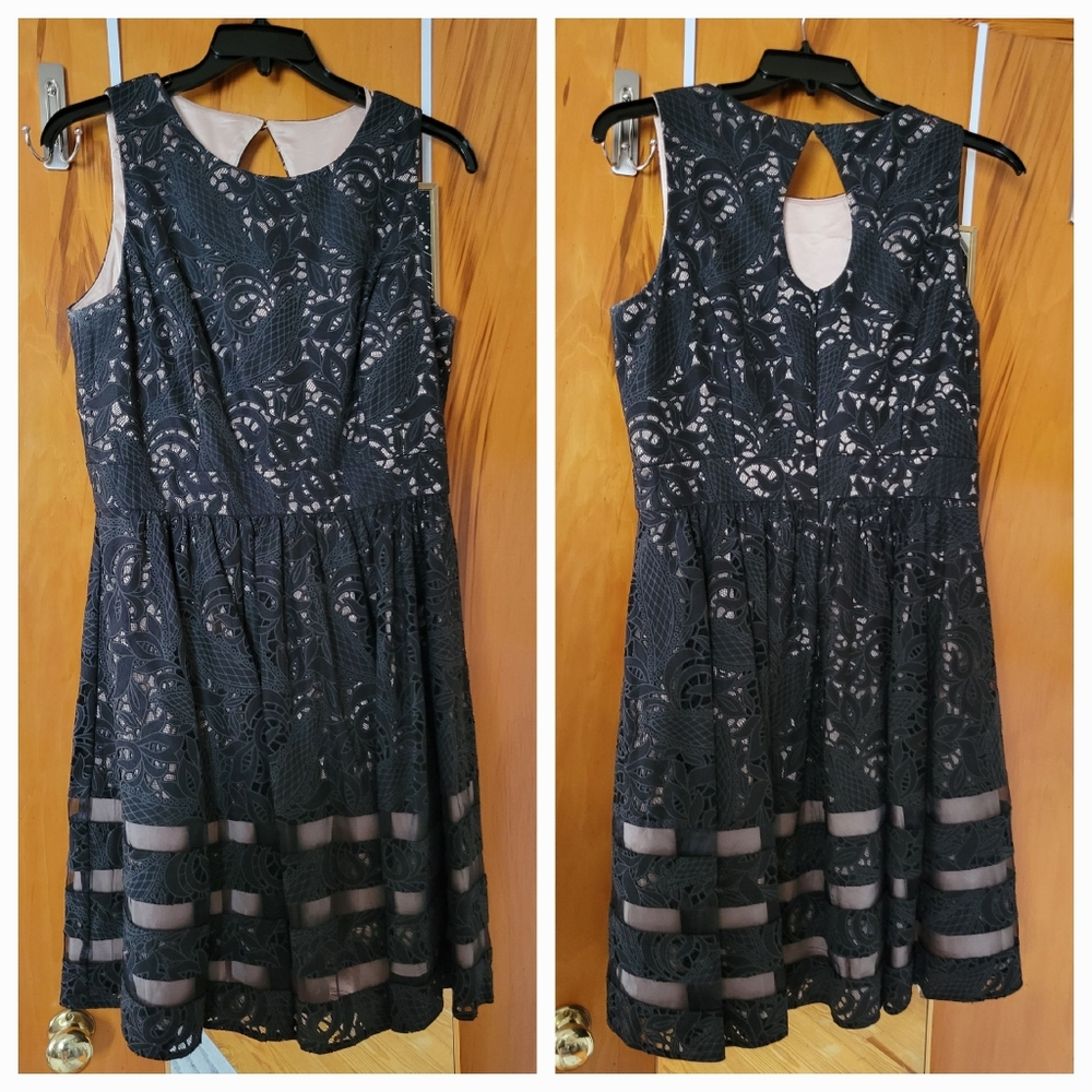 Black Lace Eliza J Short Dress